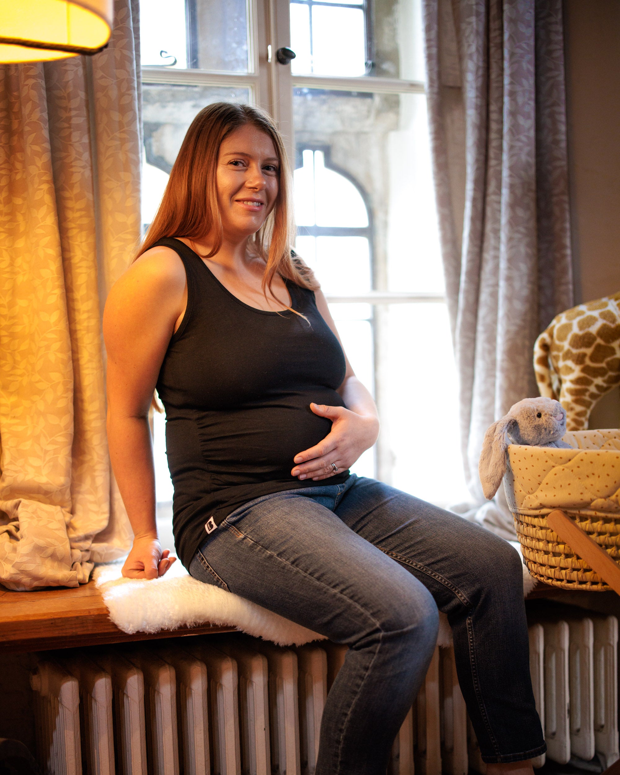 harmtty Pregnant Women Front Buckle Nursing Tank Top Trim Maternity  Breastfeeding Vest 
