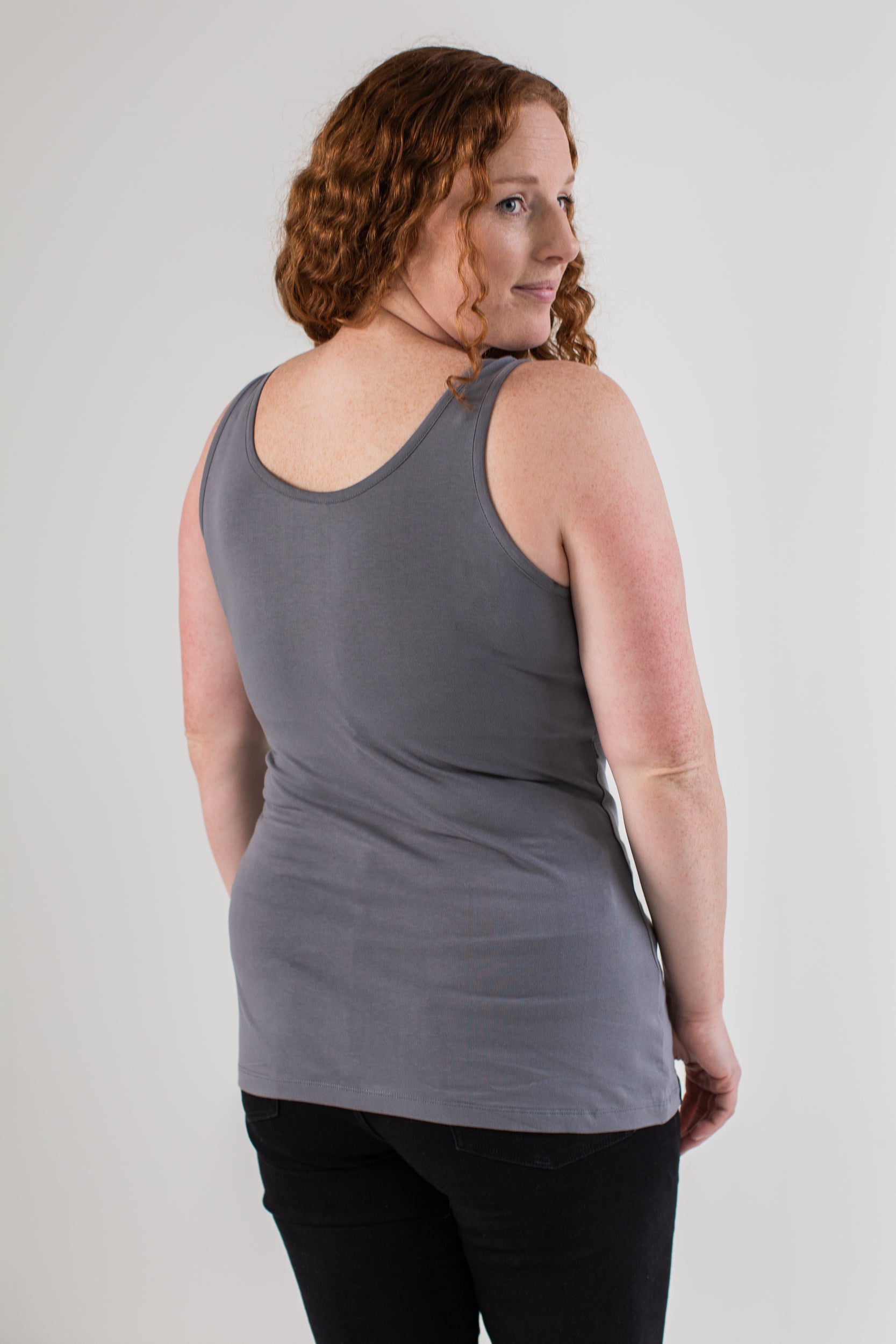 Nursing Vest in grey for breastfeeding