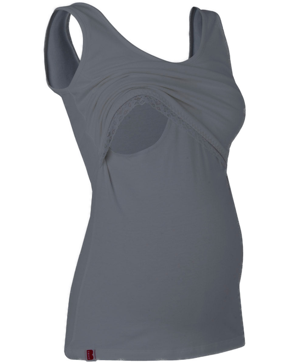 Nursing Vest in grey for breastfeeding