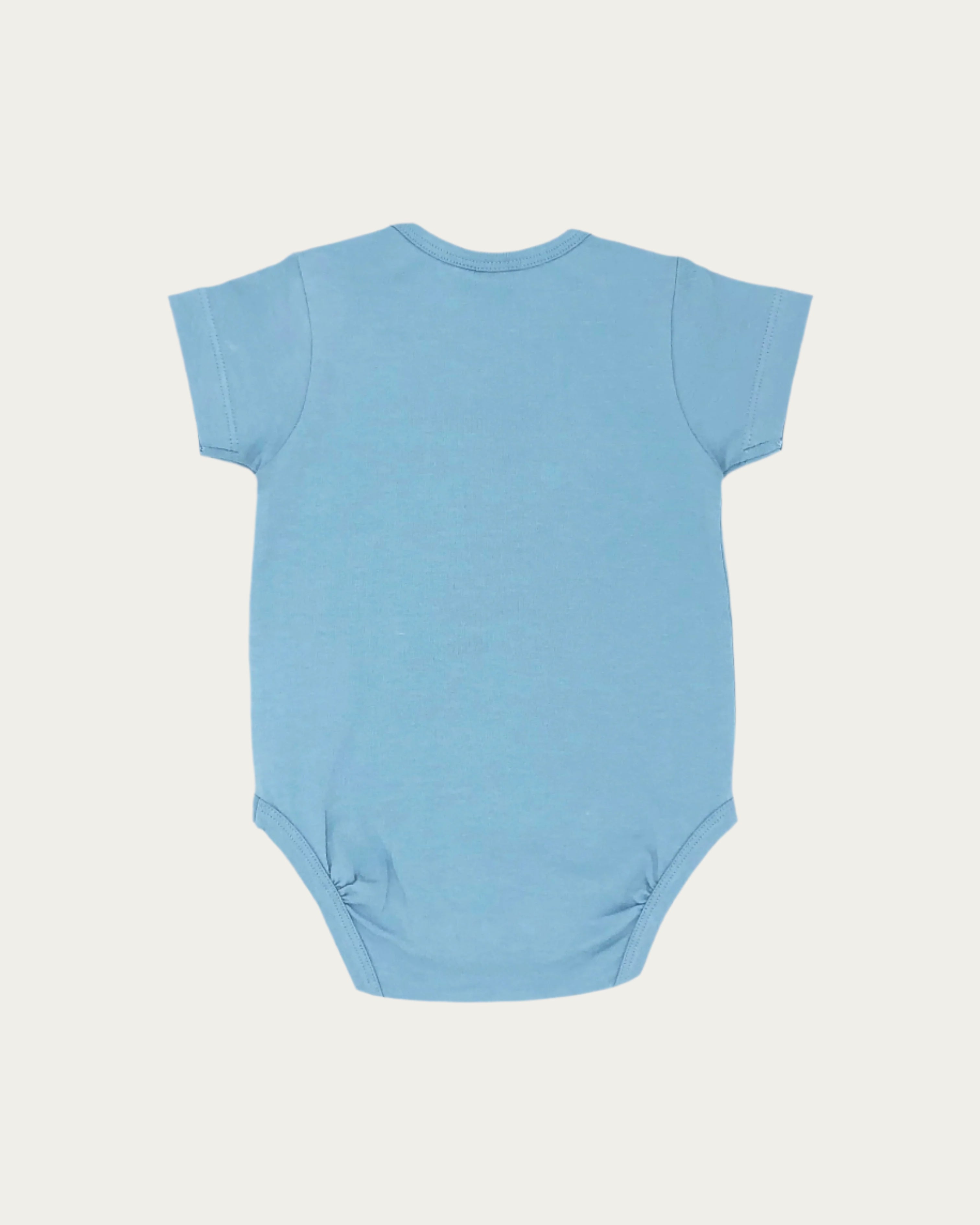Organic Short Sleeve Bodysuit in Dawn Blue