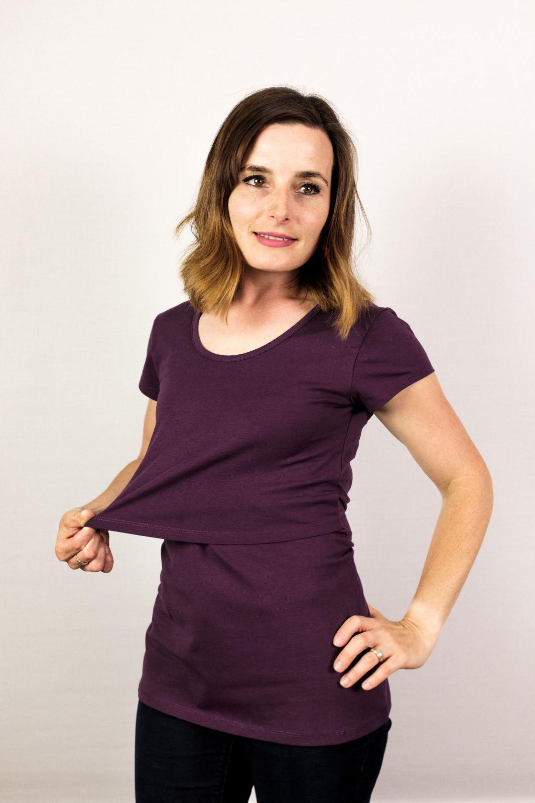 Organic Nursing T-shirt in Plum *PreLoved*