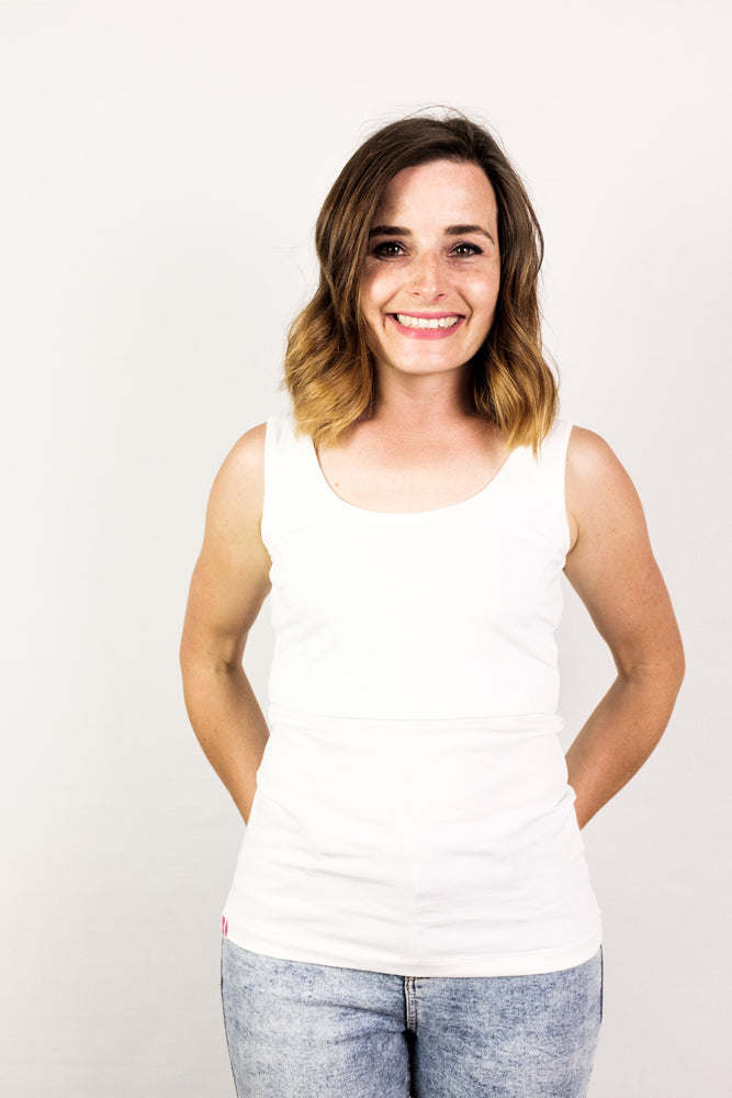 Bshirt Nursing Vest - Twin Pack -White & Teal