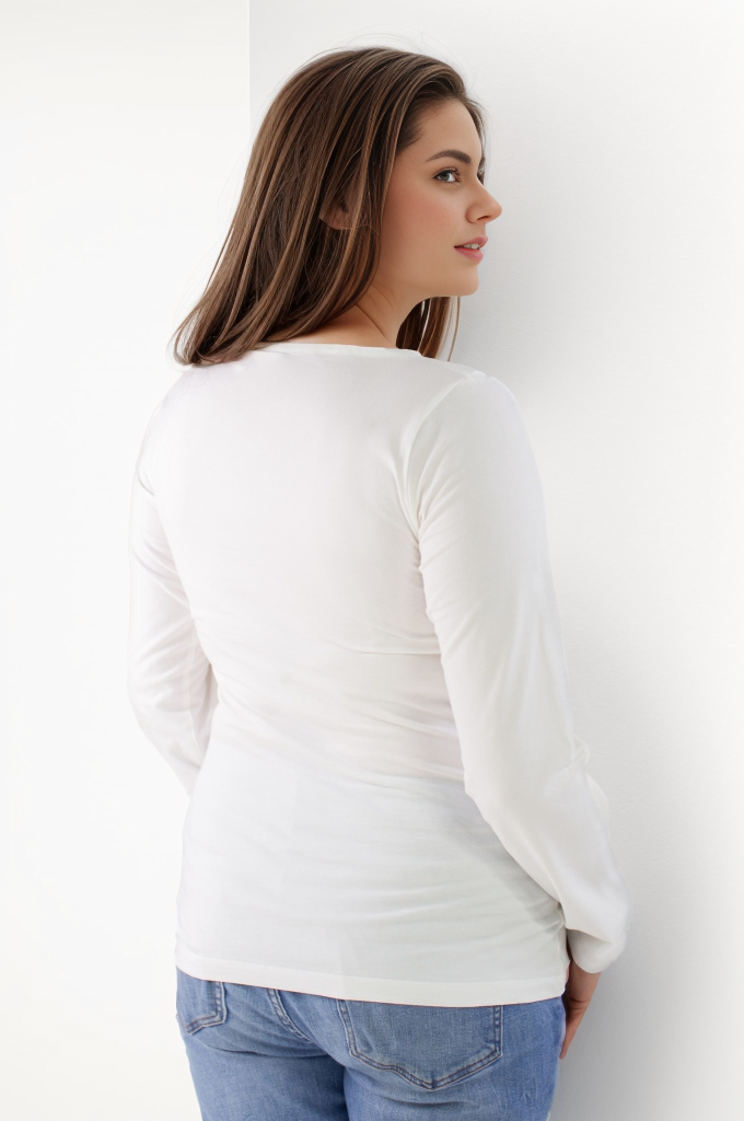 Nursing long sleeve t-shirt in White