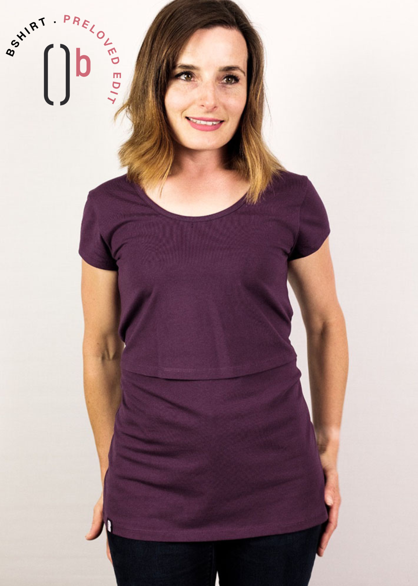 Organic Nursing T-shirt in Plum *PreLoved*