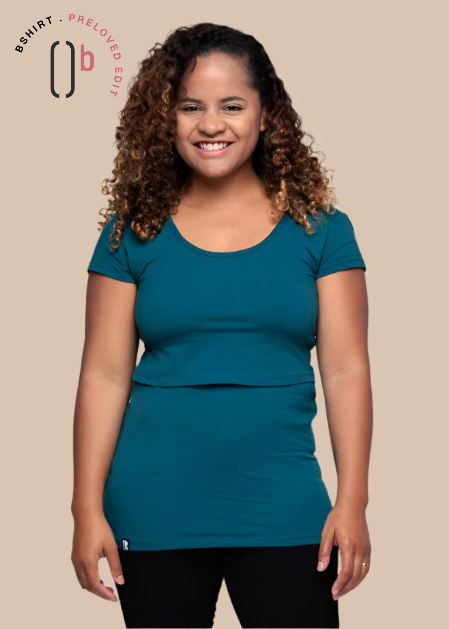 Organic Nursing T-shirt in Tidal Teal *PreLoved*