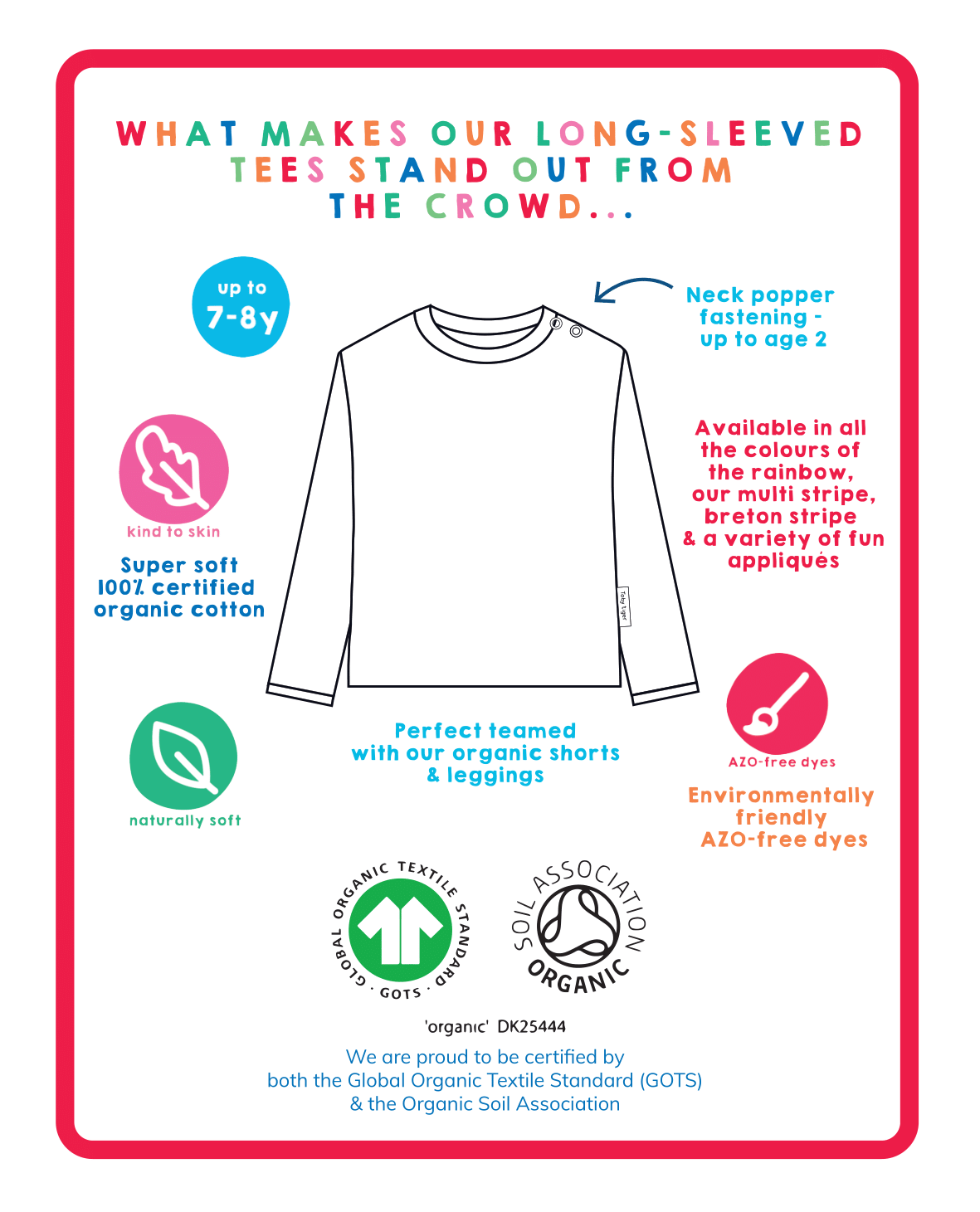 Organic Polar Bear Applique Long-Sleeved T-Shirt