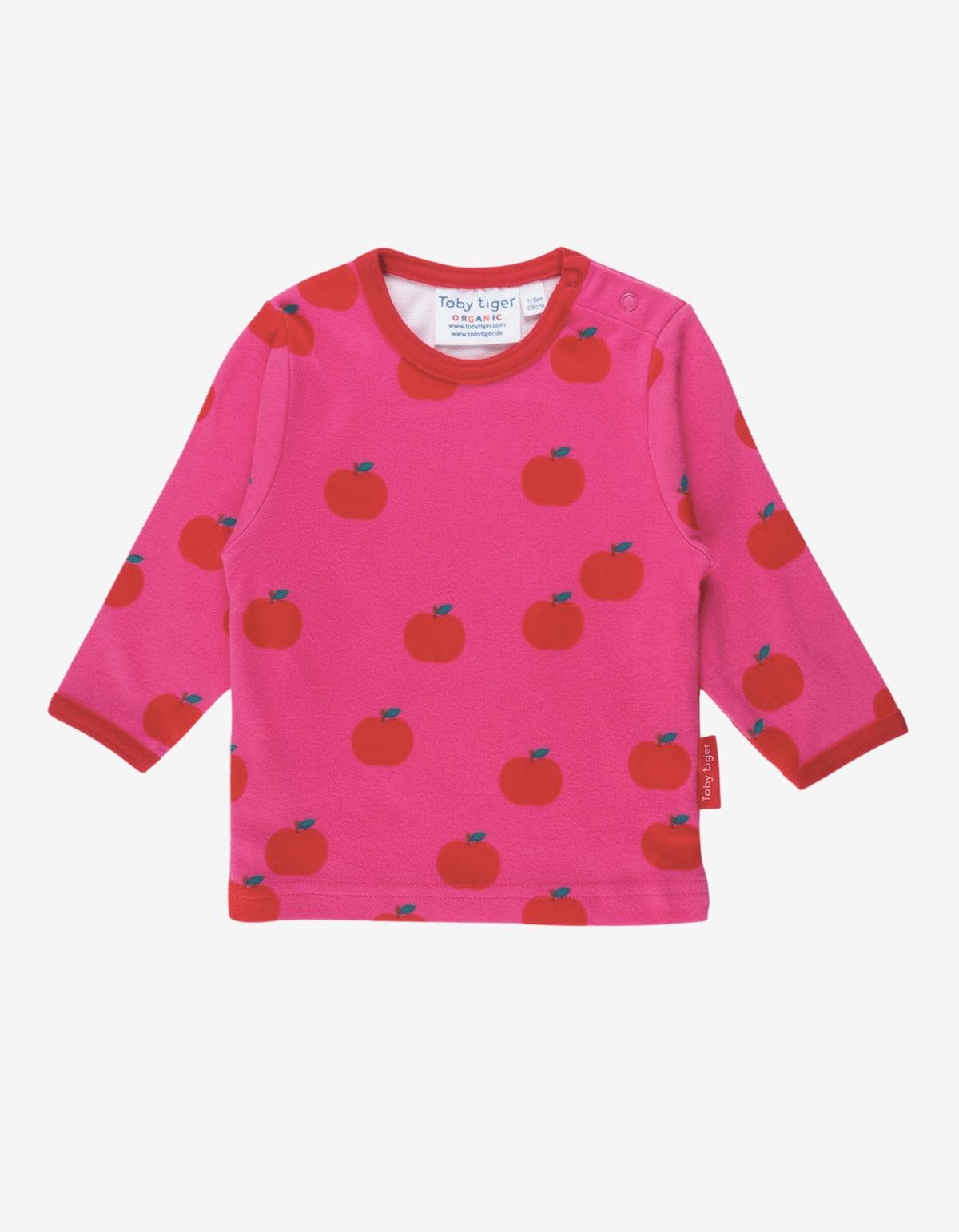 Organic Apple Print Long Sleeved T Shirt