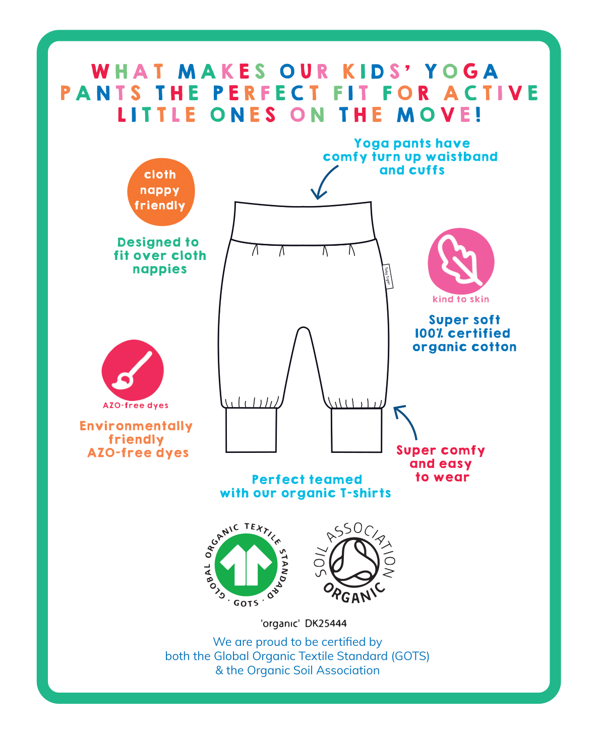 Toby Tiger Organic Digger Print Yoga Pants