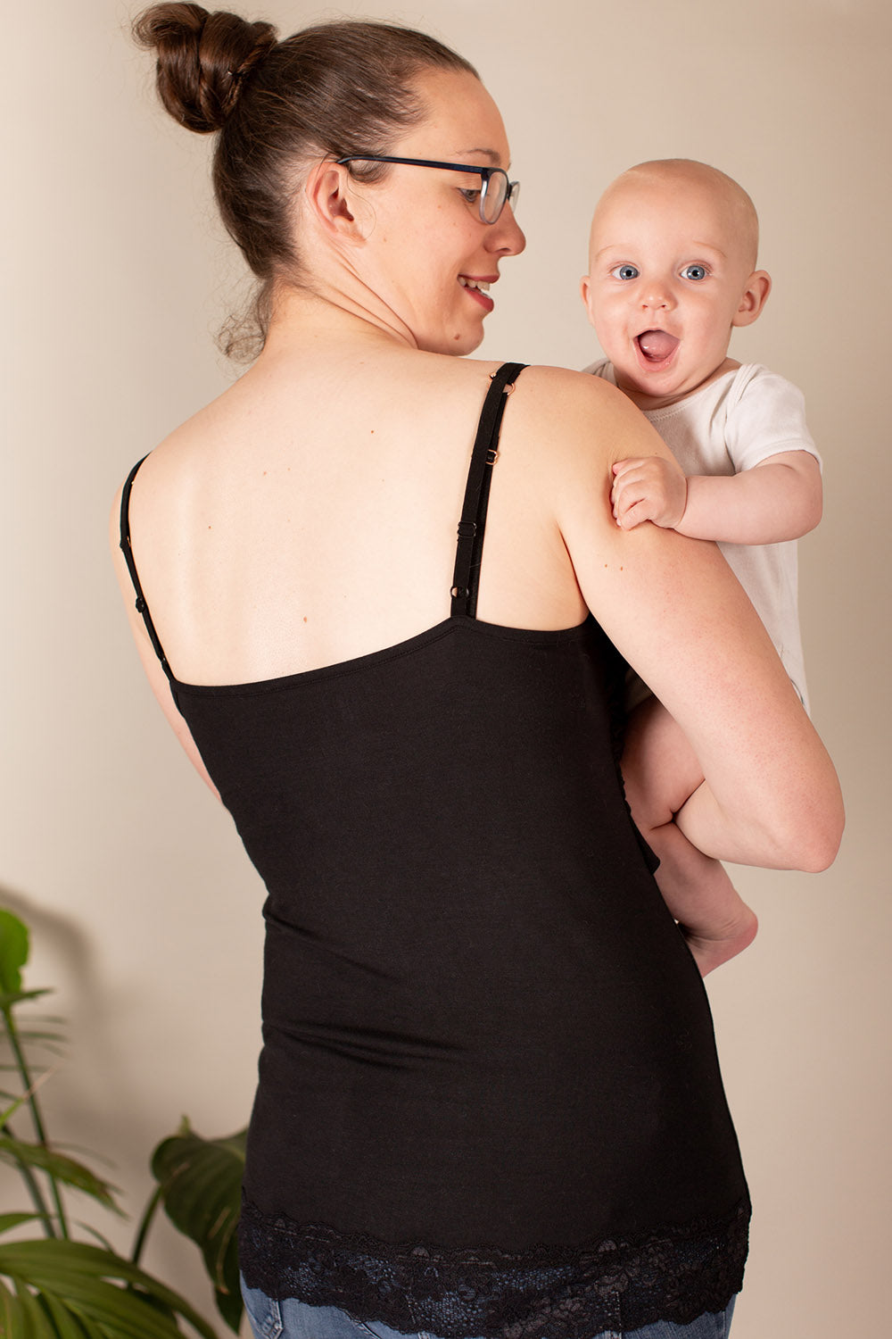 Nursing Cami in Black for breastfeeding