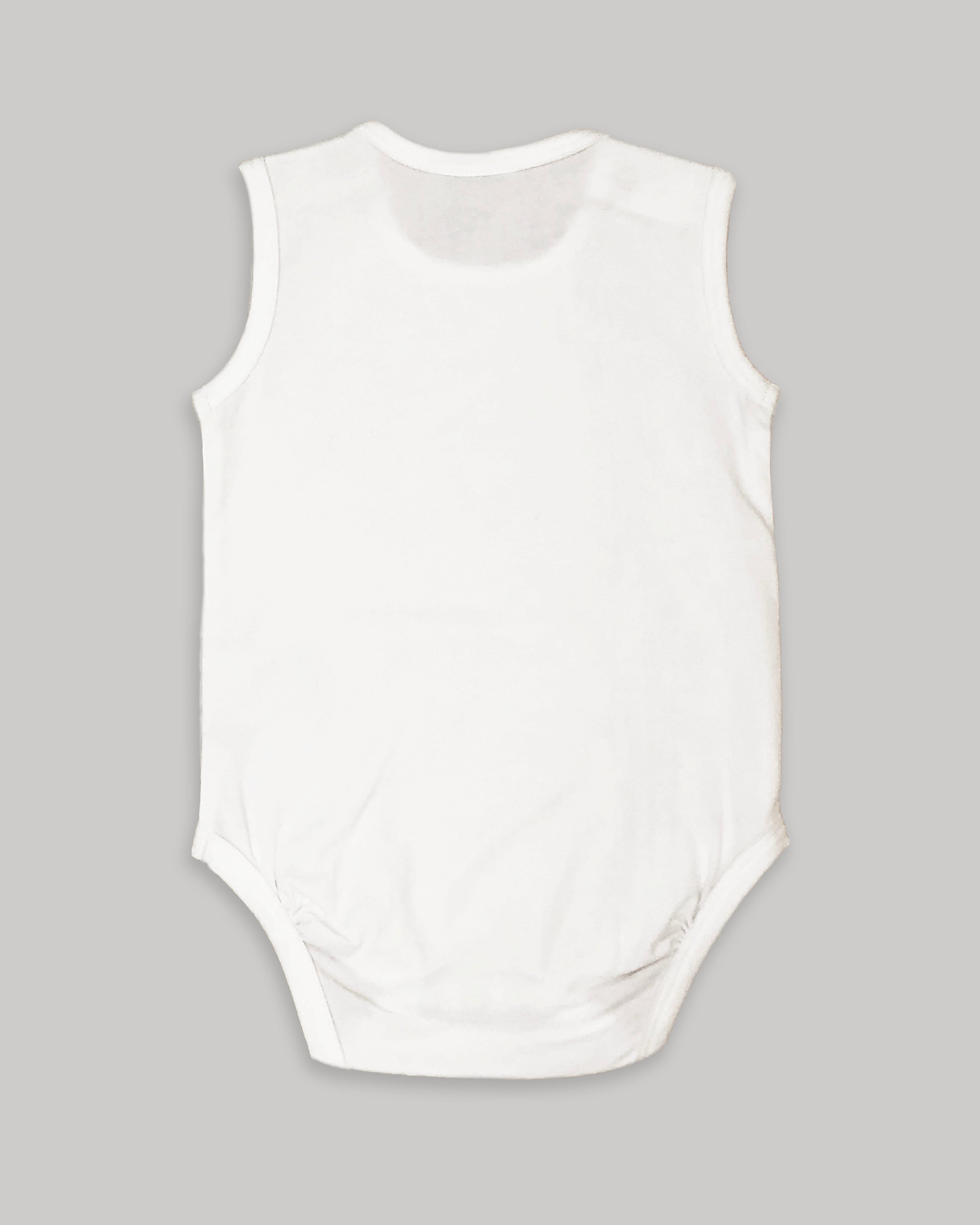 Organic Sleeveless Bodysuit in White