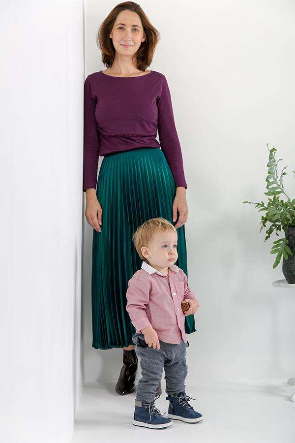 Bshirt Long Sleeves in Plum