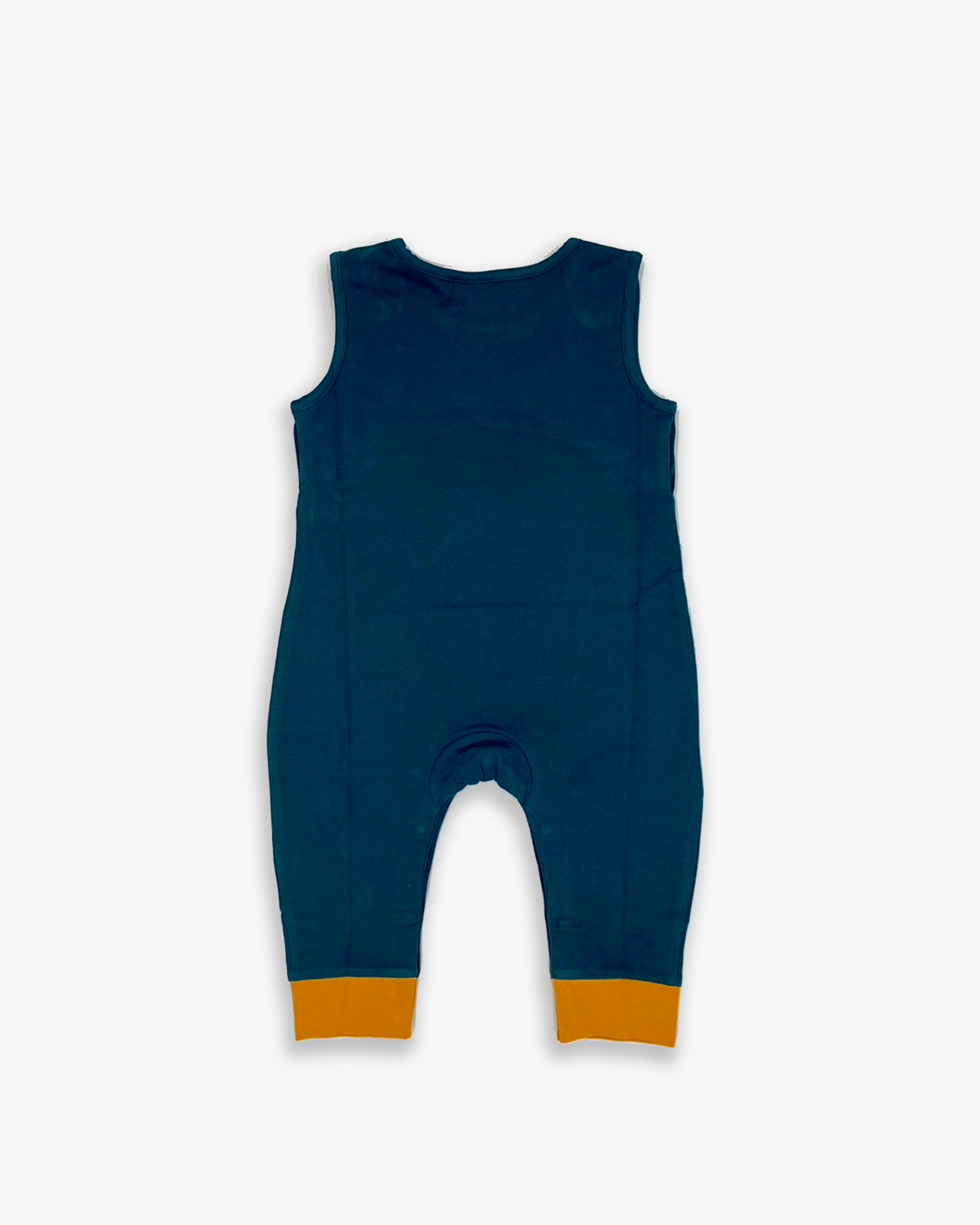 Baby Dungarees in Teal Organic Cotton